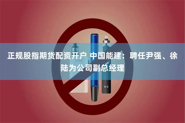 正规股指期货配资开户 中国能建：聘任尹强、徐陆为公司副总经理